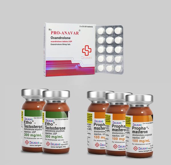 Pack Prise de Masse Sèche - Beligas - Anavar - Test E - Mast P