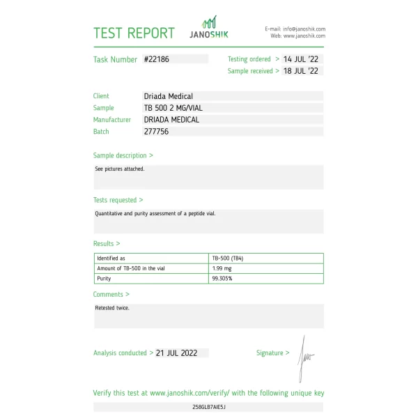 TB500 – Driada – 2mg