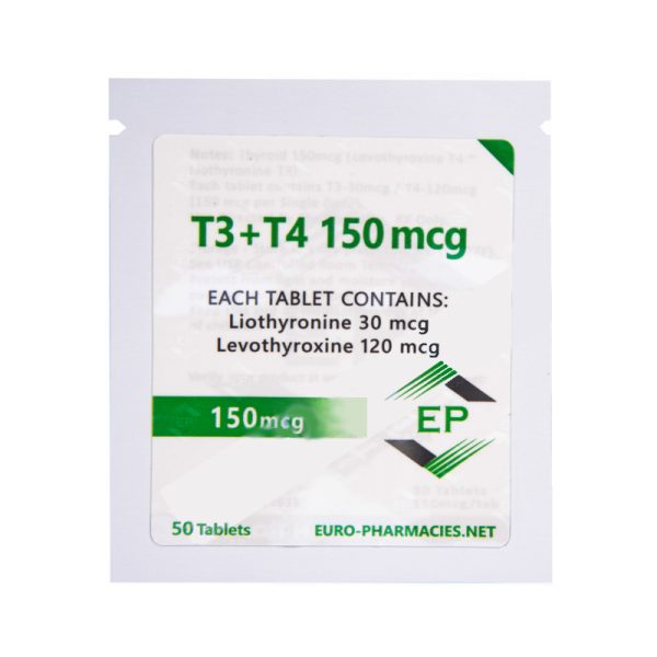 T3 + T4 – Euro Pharma – 150mcg - 50 Tabs